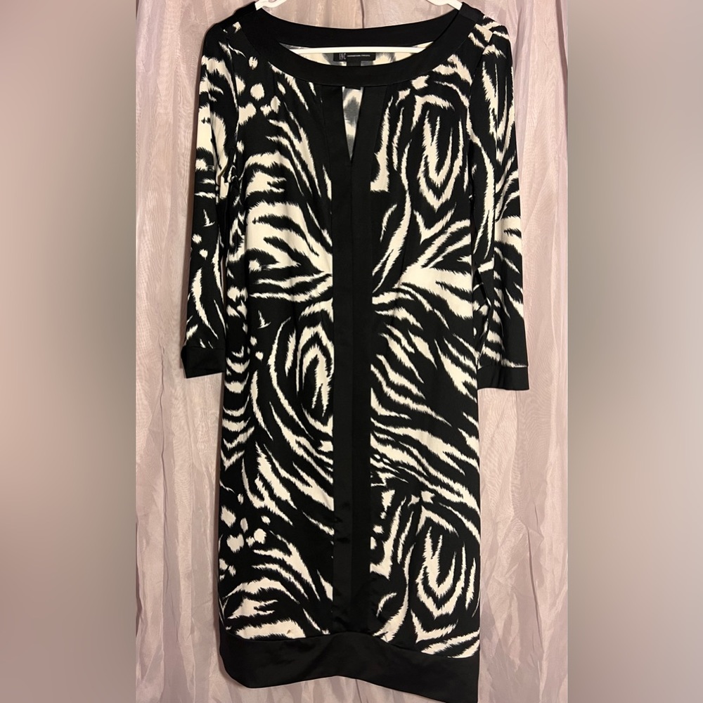 INC International Concepts Black & White Dress - Size M